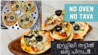 ഓവൻ ഇല്ലാതെ ഇഡ്ഡലി തട്ടിൽ ഒരു പിസ ഉണ്ടാക്കാം || NO OVEN MINI CHICKEN PIZZAS || ramadan special ||