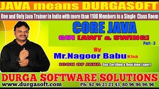 Core Java || "GUI (AWT & SWING) "|| Part - 3 by Nagoor Babu Sir