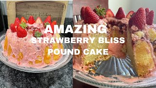 Amazing | Strawberry Bliss Pound Cake #amazing #homemade #diy #baking #cake