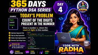 Count Digits in a Number in Python | Python DSA Day 4 🚀 | Interview Question Explained