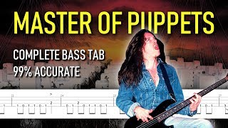 Master of Puppets bass tab (+ isolated track of Cliff Burton)