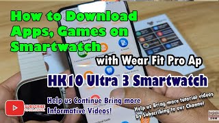 How to Download Apps, Games on Smartwatch with HK10 Ultra 3 Smartwatch