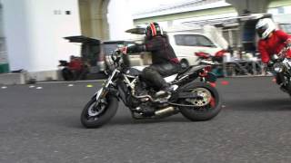 第４３５回　へなちょこライダー走行会１５　おおちゃん　こーた君　スラローム　回転練習