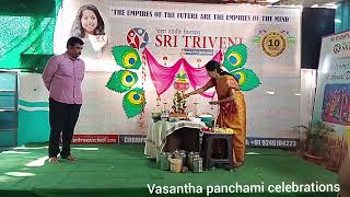 Vasantha panchami celebrations @ Sri triveni school @saroornagar