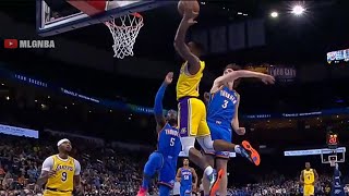 Malik Monk shocks Lakers bench with a ferocious dunk
