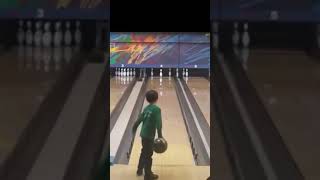 Kid Hits The Impossible Bowling Shot #shorts