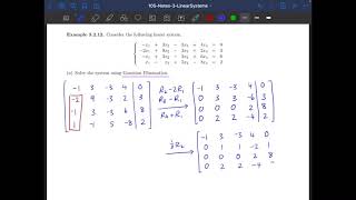 Linear Algebra 3.2.4 - Gaussian Elimination (5 of 5)