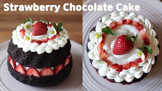 Easy Strawberry Chocolate Cake Recipe | Bundt  Cake | Fluffy and Moist