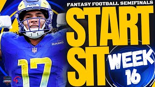 2024 Fantasy Football - MUST START or MUST SIT Week 16 – RBs, WRs, QBs, TEs, ALL TEAMS!