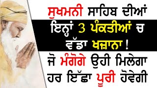 Sukhmani Sahib ਦੀਆਂ ਇਨ੍ਹਾਂ 3 ਪੰਕਤੀਆਂ ਚ ਵੱਡਾ ਖਜ਼ਾਨਾ ਜੋ ਮੰਗੋਗੇ ਉਹੀ ਮਿਲੇਗਾ! ਹਰ ਇੱਛਾ ਪੂਰੀ ਹੋਵੇਗੀ ! Katha