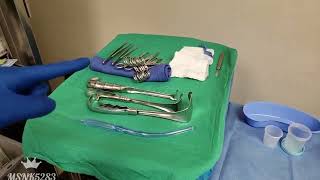 Set for laparotomy surgery Set up For Laparotomy or carotid dissection