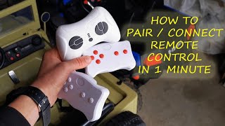 How to pair kids remote control ride on car power wheels