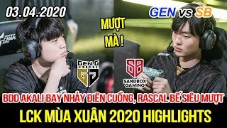 [LCK 2020] GEN vs SB Game 2 Highlights | Bdd Akali bay nhảy điên cuồng, Rascal bế siêu mượt mà