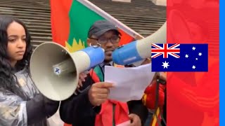 Dr. Tsegaye Ararssa's Inspiring speech at a rally in Australia