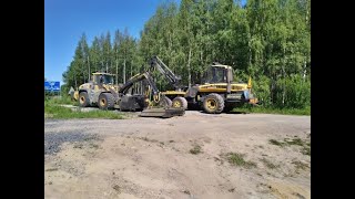 Niittoa / Vesakonraivausta. Slagkraft ja Volvo 120H. Mowing and clearing.