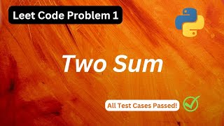 Leetcode Problem 1: Two Sum Solution in Python | Hindi