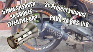 Shopee | 51mm Universal Silencer | Sc Project Exhaust | Rks 150 Keeway