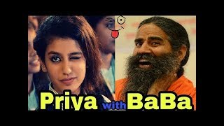 👉👌Priya prakash varrier funny video ft. 👀Baba Ram Dev |Oru Adhar love | Official Teaser with YouTube