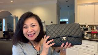 Chanel Jumbo Caviar Leather Single Flap Unboxing!