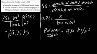 Example Specific Gravity (process variables pt 1)