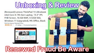 (Renewed) Lenovo ThinkPad 13 Core i5 7th Gen Laptop Unboxing and Review