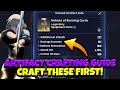 ARTIFACT CRAFTING GUIDE! WHAT TO CRAFT FIRST & STATS TO LOOK FOR! [Solo Leveling: Arise]