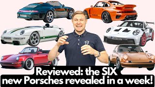 SIX NEW CARS IN 48 HOURS!🔥 Review of the stunning Porsches revealed at Car Week 2022!