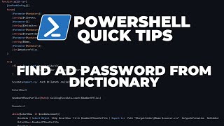 PowerShell Quick Tips : Find the password of weak accounts