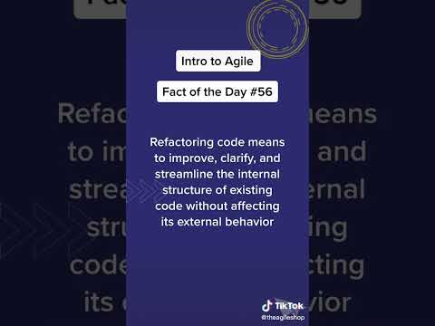 Code refactoring #agile project management