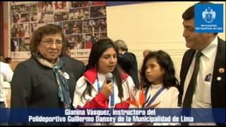 Gianina Vásquez, instructora del Polideportivo Guillermo Dansey de la Municipalidad de Lima