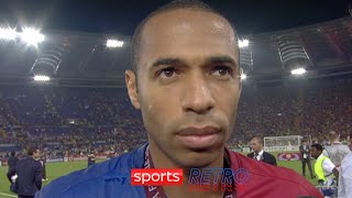 Thierry Henry after winning the Champions League with Barcelona