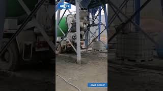 AJ50 Stationary Concrete Batching Plant Working in Uzbekistan