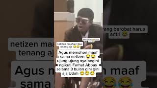 Agus penyesalan selalu datang di akhir sinetron 😂😂 yang sabar Gus ya ! #agus #novi #alvinlim #farhat