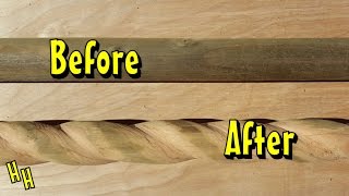 How To Carve Wood Rope | Layout A Spiral Or Twist On Wood | Rope Twisted Moulding Detail