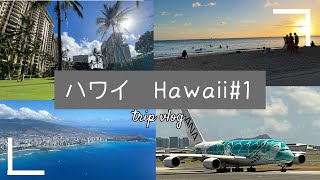 【Hawaii*⋆✈︎vlog #1】🌴7泊9日新婚旅行♡ꕀᐝショッピング・グルメ・ヒルトンetc...🌺🌈