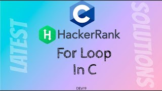 #7 For Loop in C | HackerRank C Solutions Latest | #cprogramming #550 #coding #programming #cpp