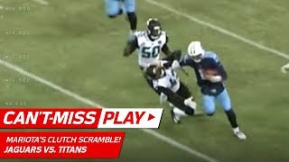 Marcus Mariota Throws Sick Stiff Arm to Send Titans to the Playoffs! | Can't-Miss Play | NFL Wk 17