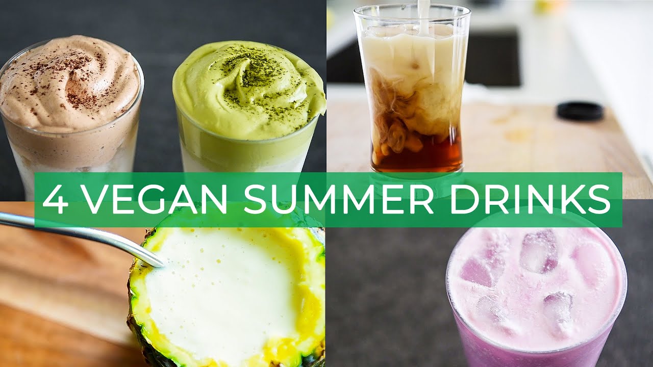 4 Plantbased Summer Drinks Recipes To Cool Off Youtube