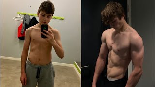 2 year 14-16 years old natural physique/strength transformation | Will Kendall