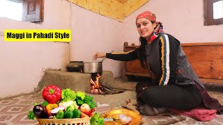 Pahari Style Maggi in Traditional chullah || Pahadi Recipe || Himachal Pradesh