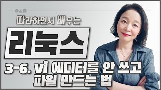 [따배리] 3-6. vi 에디터를 안 쓰고 파일 만드는 법과 마무리 정리