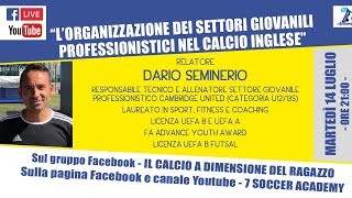 L’organizzazione dei settori giovanili professionistici nel calcio Inglese