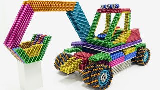 DIY - How To Build Excavator Truck With Magnetic Balls - Magnetic ASMR Satisfying