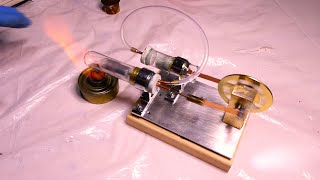 スターリングエンジンの作り方（その3）　試験管を使って　How to make a Stirling engine