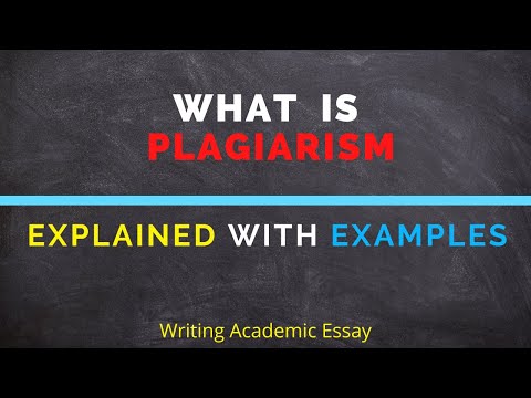 What would be considered plagiarism?
