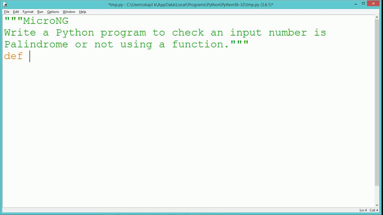 Python Program To Check A Given String Is Palindrome Python Program To Check A Given String Is Palindrome