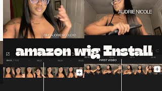 AMAZON WIG INSTALL | FT MUNONG 30 Inch 13x6 Lace Front Wigs Human Hair 200 Density Straight