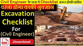 Excavation Checklist | Important Points For Excavation Work For Civil Engineer || By CivilGuruji