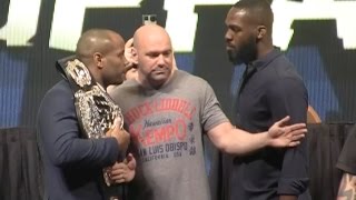 Sparks fly between Daniel Cormier and Jon Jones on UFC 200 call