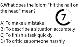 Top 10 Idioms Quiz You NEED to Know for All Exams | Idiomatic Expressions Explained\